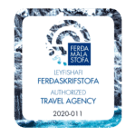 Image that says Leyfishafi Ferðaskrifstofa Authorized Travel Agency.
