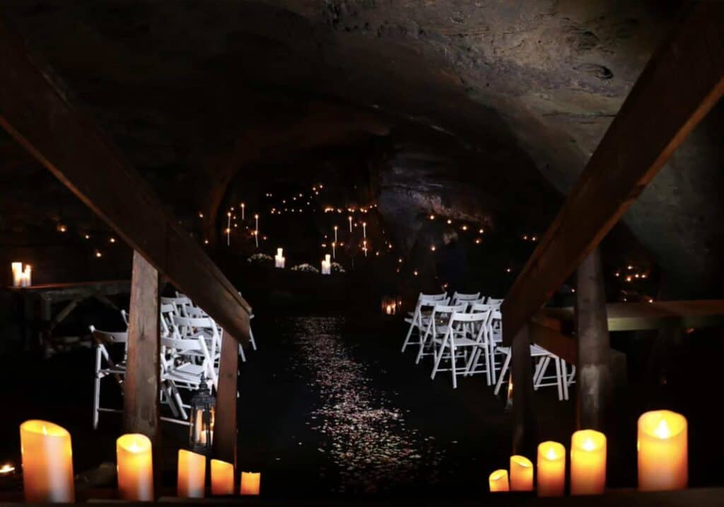 A wedding in an Icelandic cave