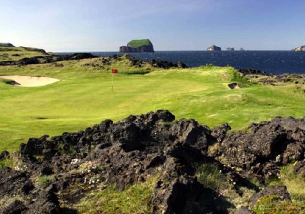 The golf course in The Westman Islands