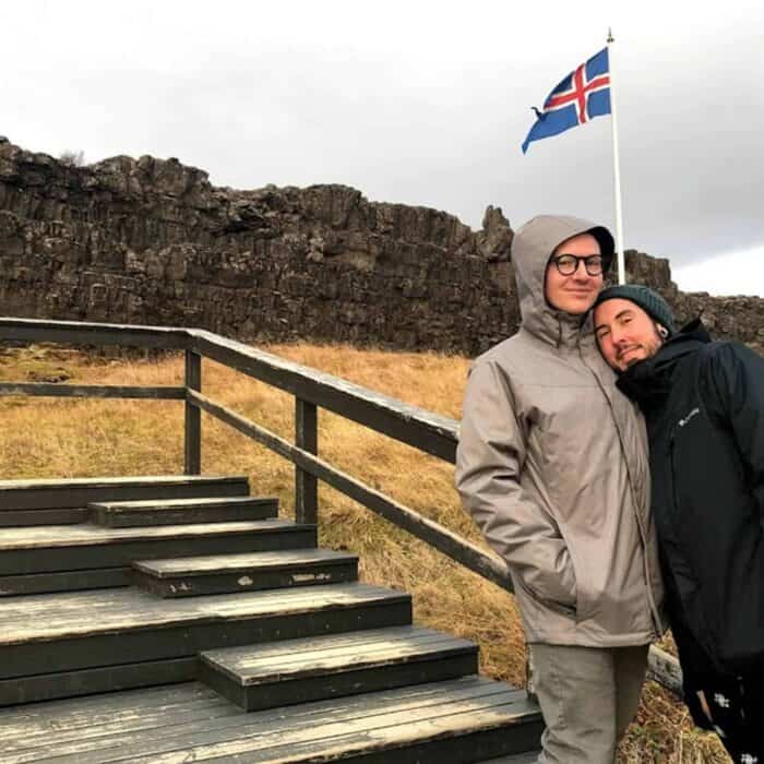Biff Chaplow and Trystan Reese at Þingvellir National Park.