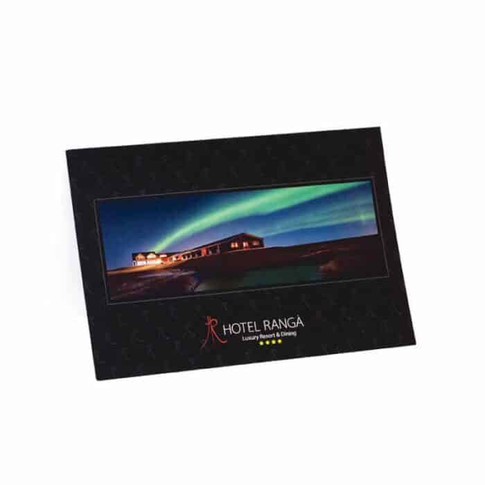 Hotel Rangá gift card upon which is printed a photo of the northern lights above Hotel Rangá.