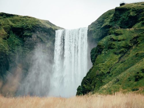 Skógafoss waterfall in south Iceland.