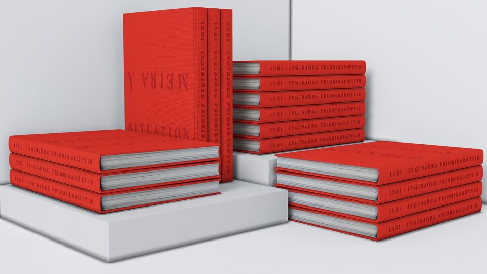 Red books by Inki Ingibjörg Friðriksdóttir.